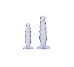 Crystal Jellies Anal Delight Trainer Kit Butt Plugs - Clear 